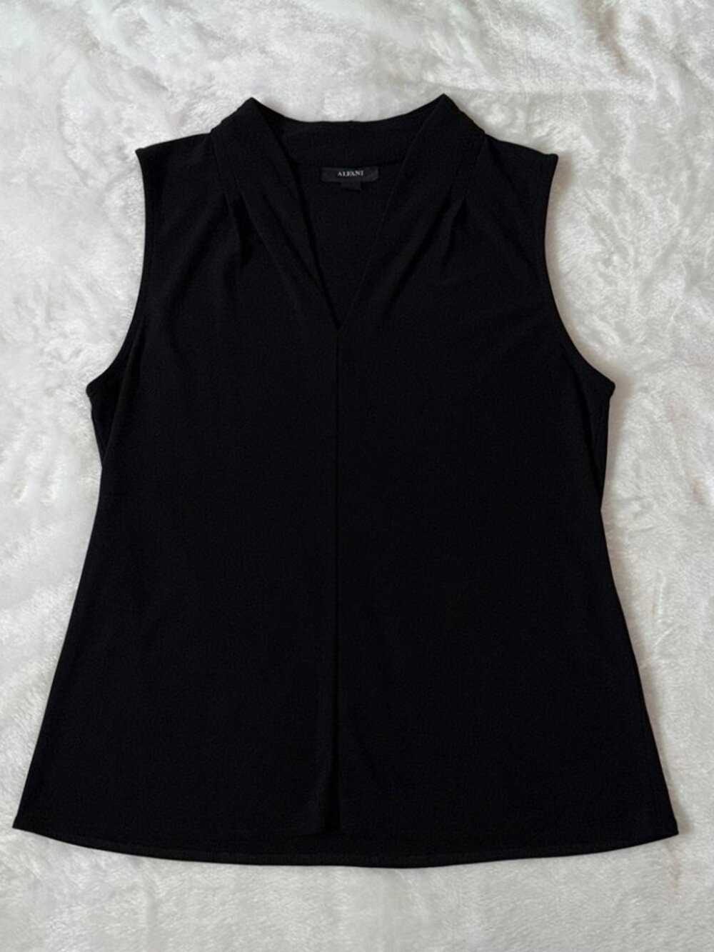 Alfani Black Chiffon Sleeveless Top - Size M
